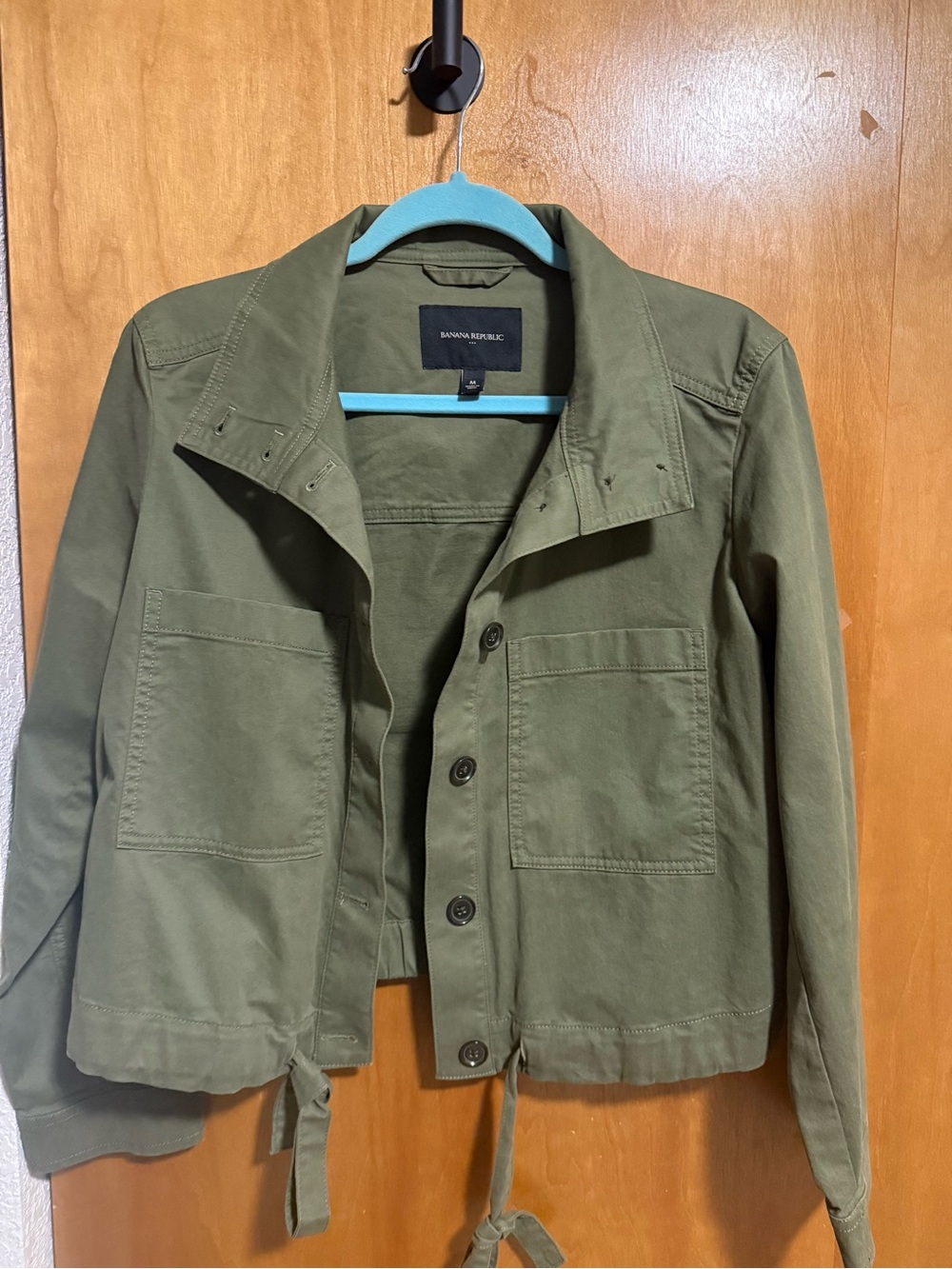 Banana Republic Olive Green Utility Button-Front Jacket